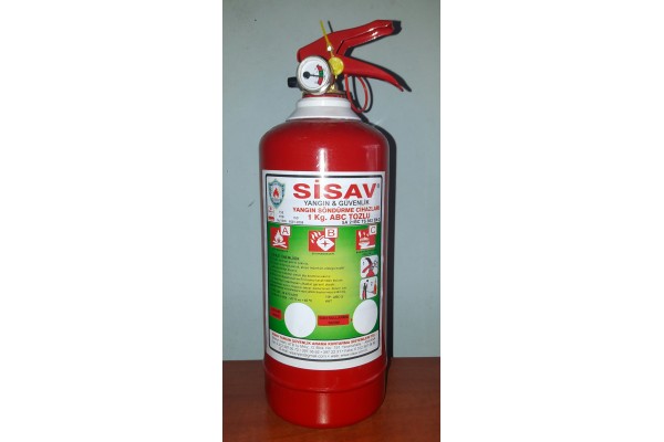 1 kg. Kuru Kimyevi Tozlu Yangın Söndürme Cihazı